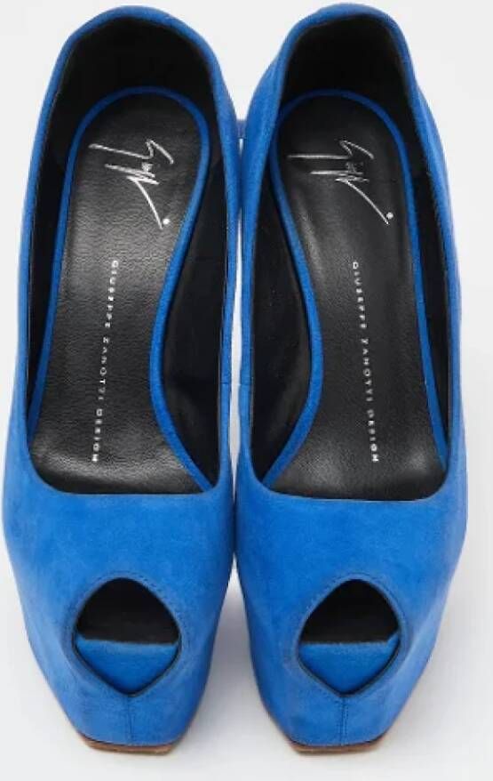 Giuseppe Zanotti Pre-owned Suede heels Blue Dames