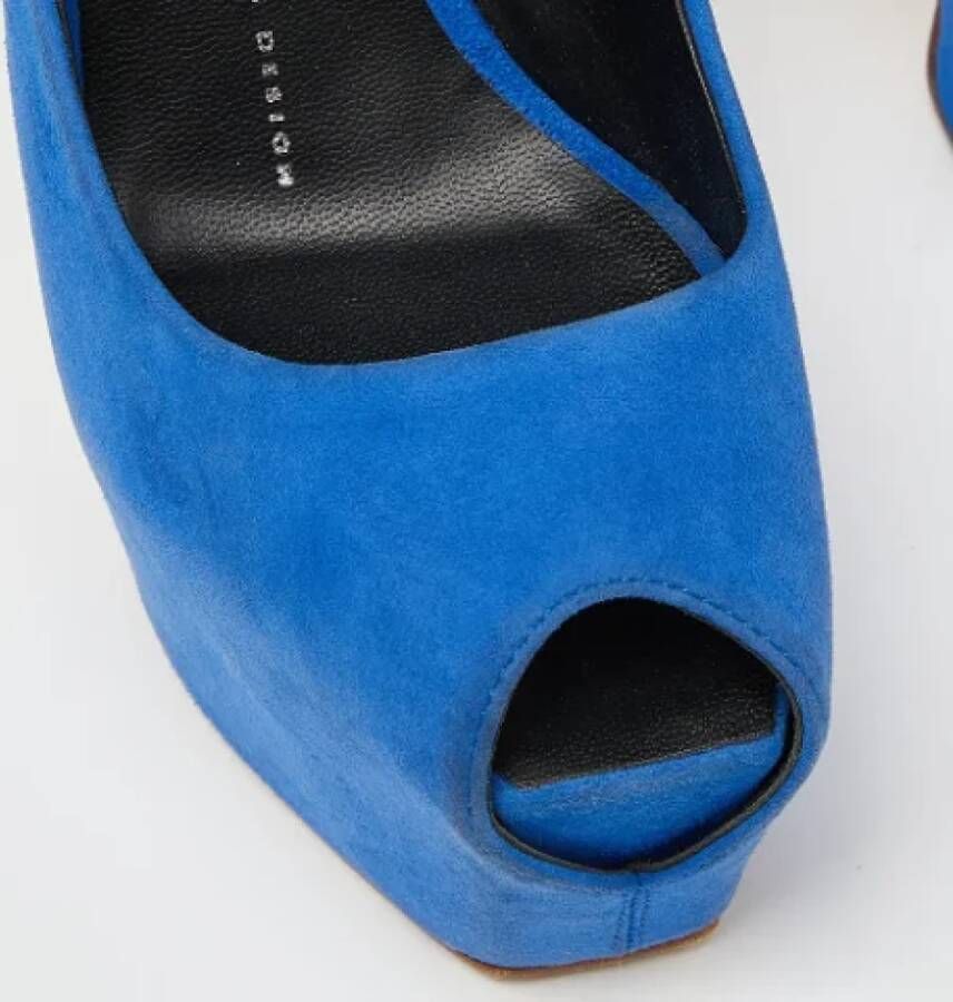 Giuseppe Zanotti Pre-owned Suede heels Blue Dames