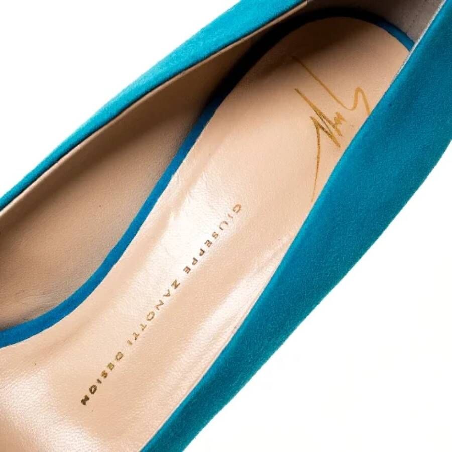 Giuseppe Zanotti Pre-owned Suede heels Blue Dames