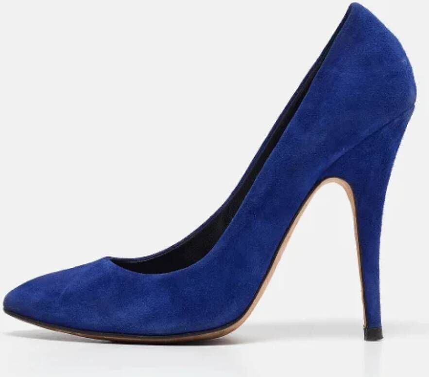 Giuseppe Zanotti Pre-owned Suede heels Blue Dames