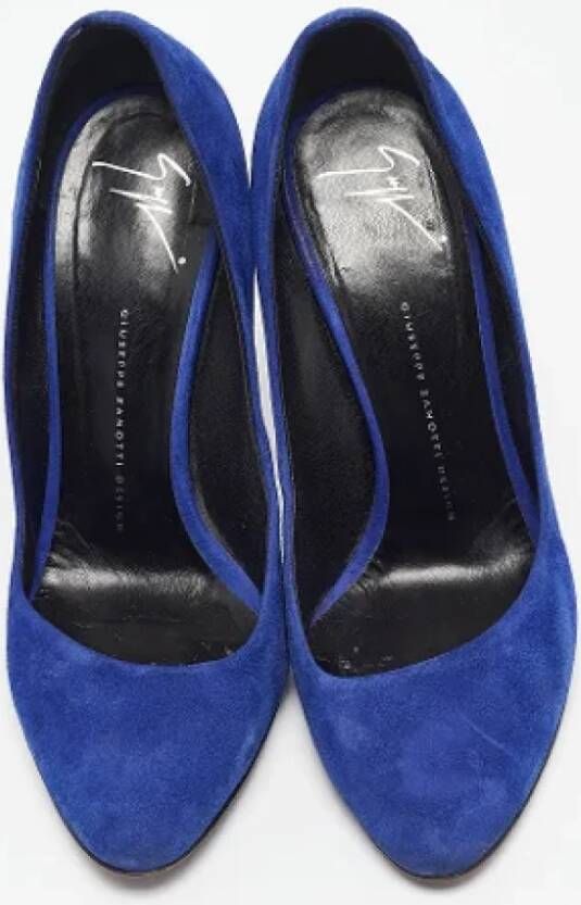 Giuseppe Zanotti Pre-owned Suede heels Blue Dames