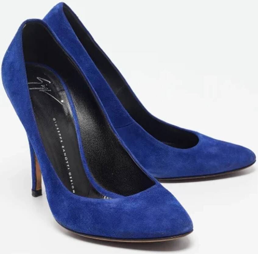 Giuseppe Zanotti Pre-owned Suede heels Blue Dames