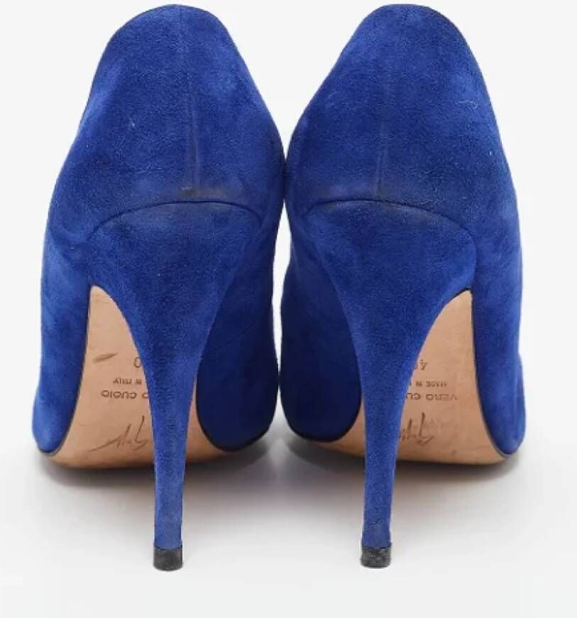 Giuseppe Zanotti Pre-owned Suede heels Blue Dames