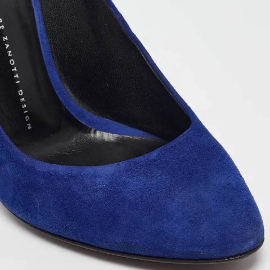 Giuseppe Zanotti Pre-owned Suede heels Blue Dames