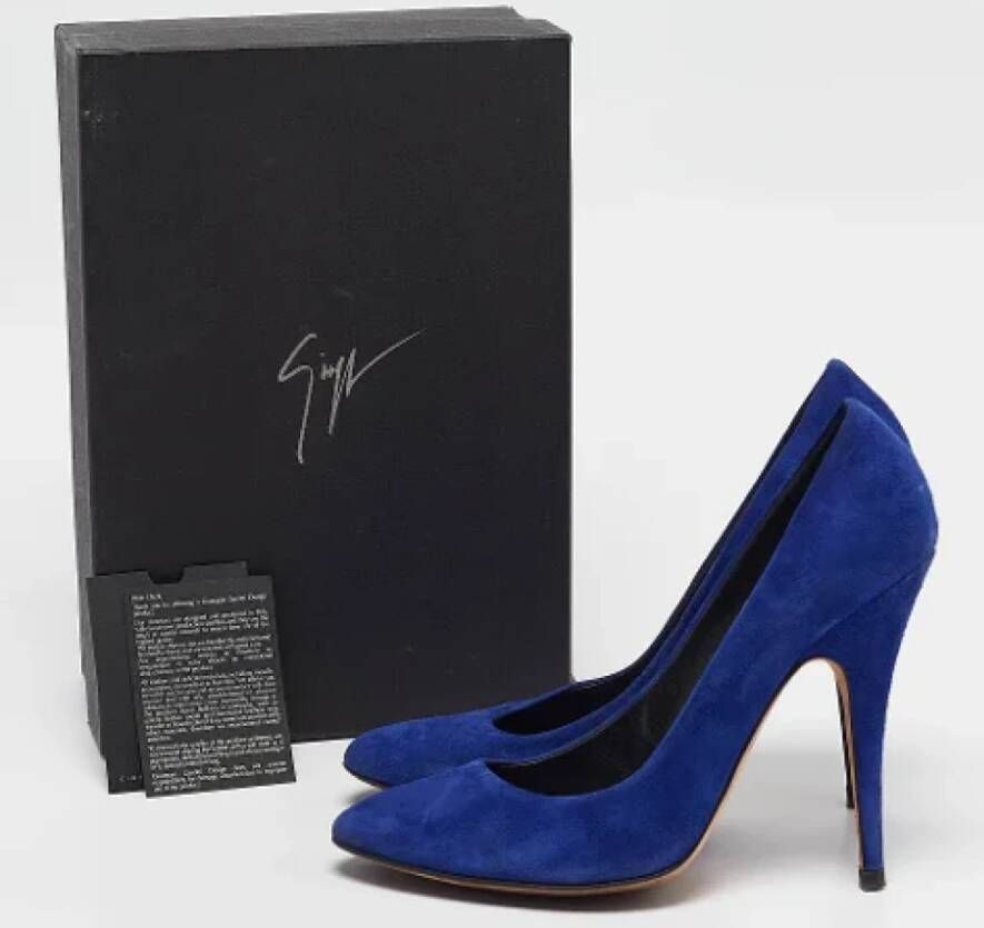 Giuseppe Zanotti Pre-owned Suede heels Blue Dames