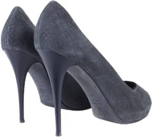 Giuseppe Zanotti Pre-owned Suede heels Gray Dames