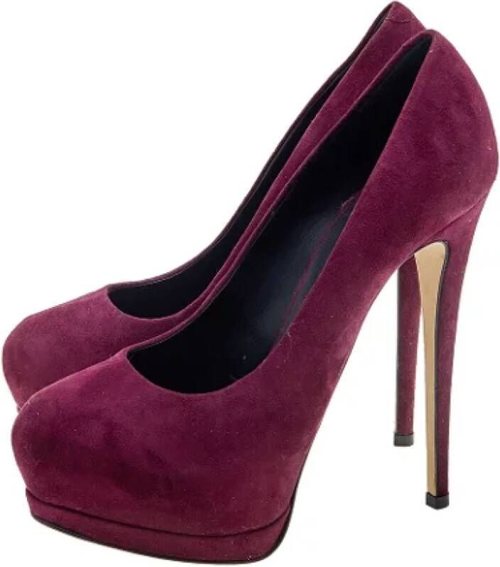 Giuseppe Zanotti Pre-owned Suede heels Red Dames