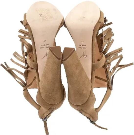 Giuseppe Zanotti Pre-owned Suede sandals Beige Dames