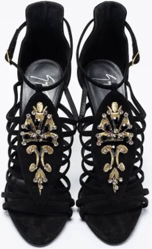 Giuseppe Zanotti Pre-owned Suede sandals Black Dames