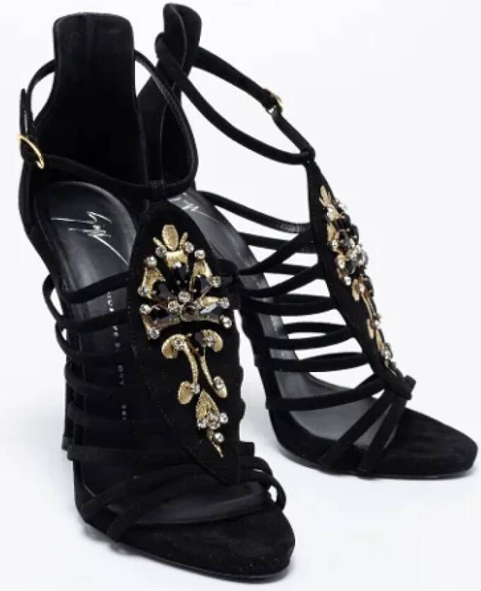 Giuseppe Zanotti Pre-owned Suede sandals Black Dames