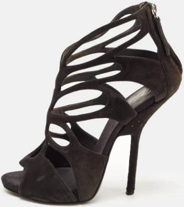 Giuseppe Zanotti Pre-owned Suede sandals Black Dames