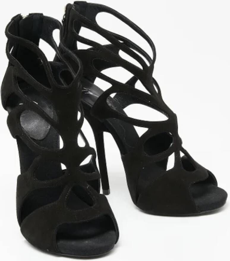 Giuseppe Zanotti Pre-owned Suede sandals Black Dames