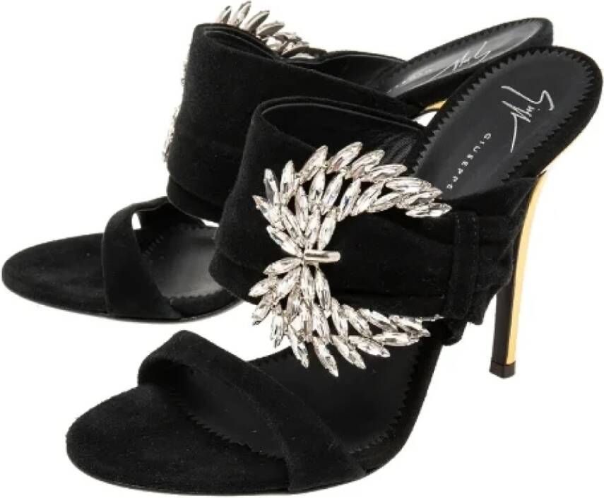 Giuseppe Zanotti Pre-owned Suede sandals Black Dames