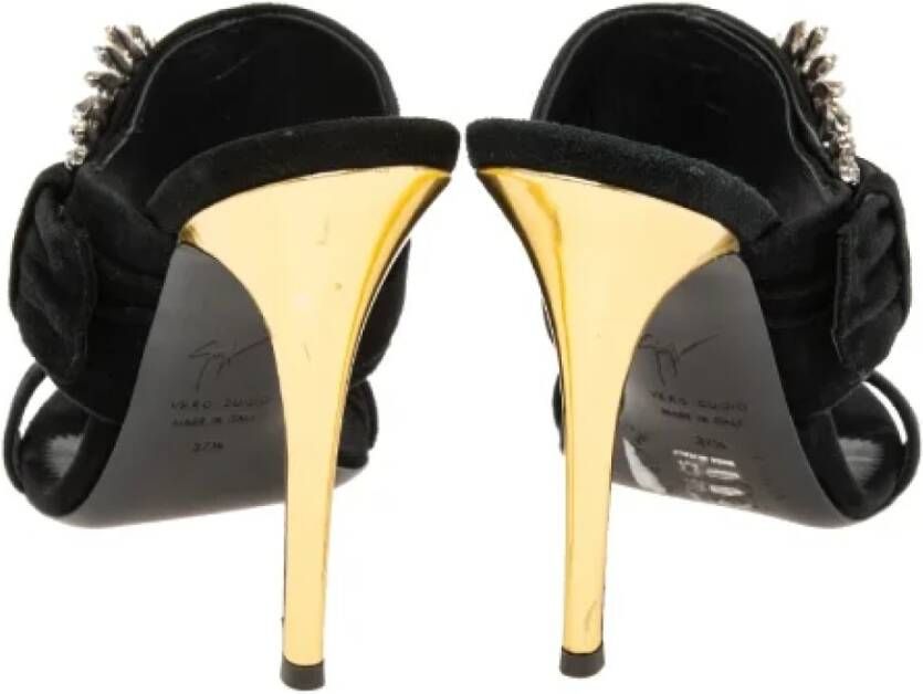 Giuseppe Zanotti Pre-owned Suede sandals Black Dames