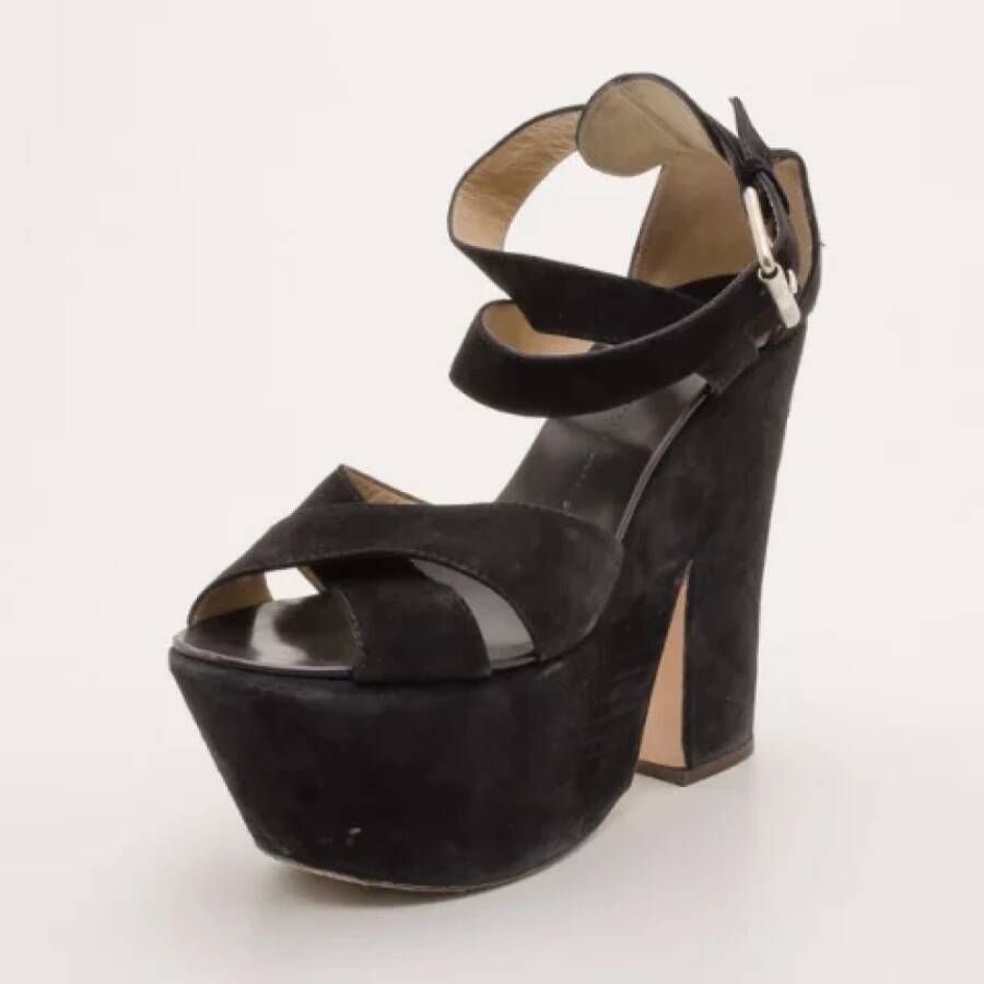 Giuseppe Zanotti Pre-owned Suede sandals Black Dames