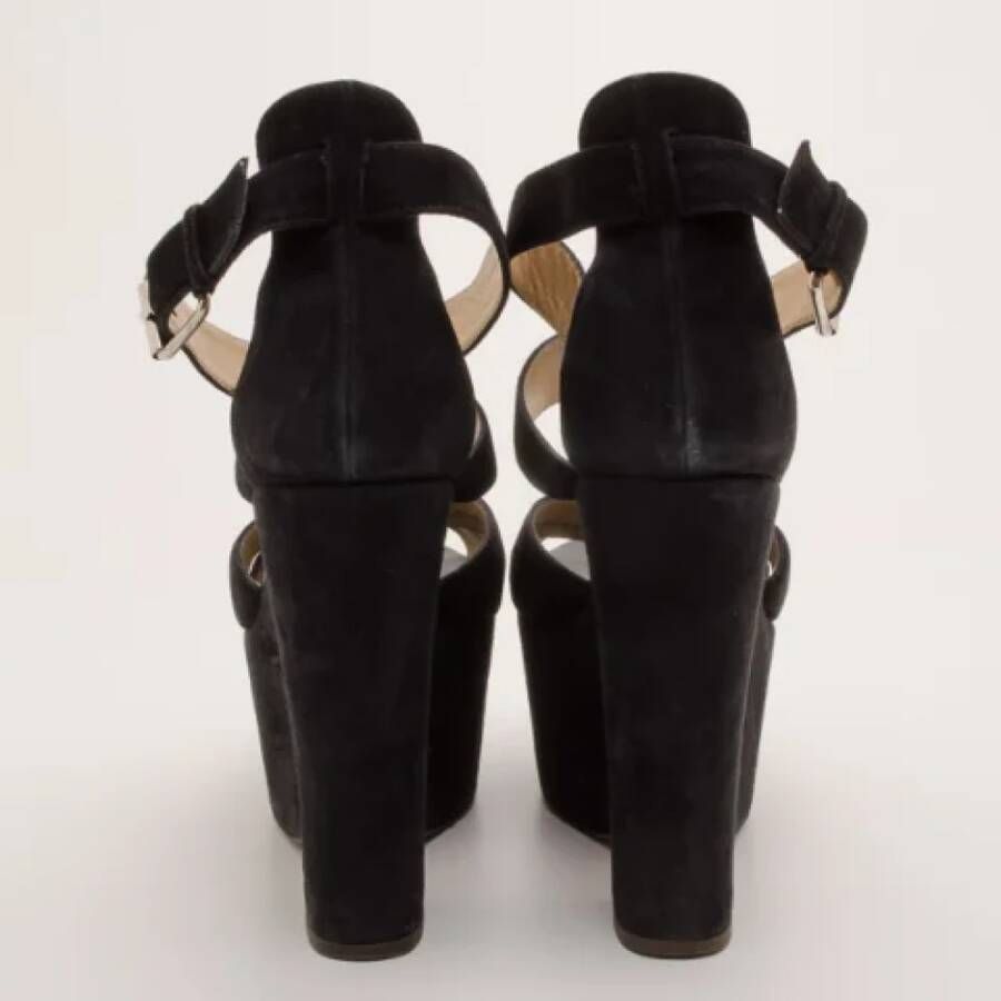 Giuseppe Zanotti Pre-owned Suede sandals Black Dames