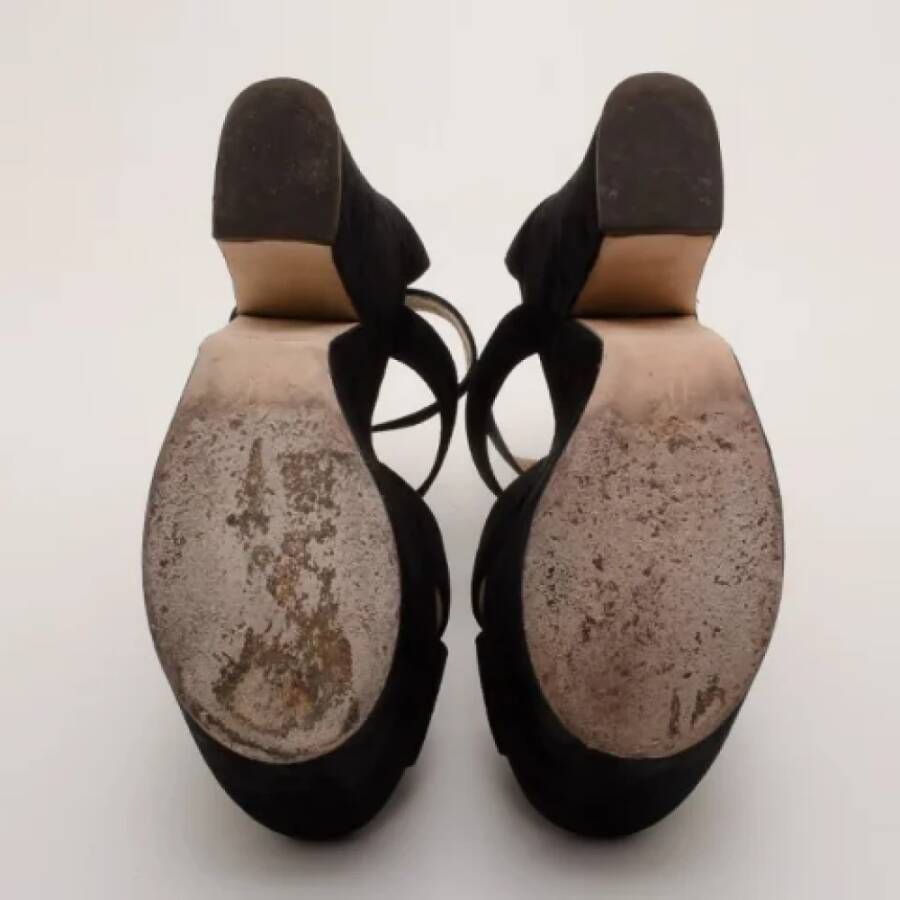 Giuseppe Zanotti Pre-owned Suede sandals Black Dames