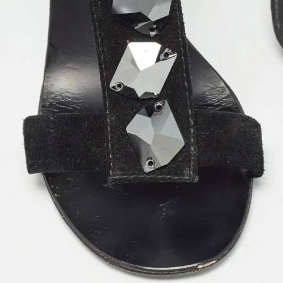 Giuseppe Zanotti Pre-owned Suede sandals Black Dames