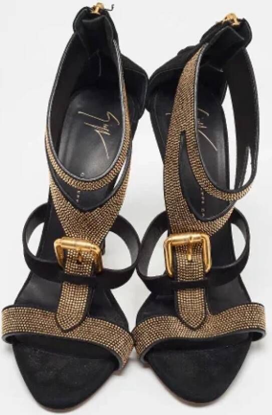 Giuseppe Zanotti Pre-owned Suede sandals Black Dames