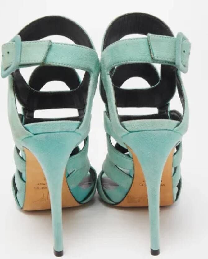 Giuseppe Zanotti Pre-owned Suede sandals Blue Dames