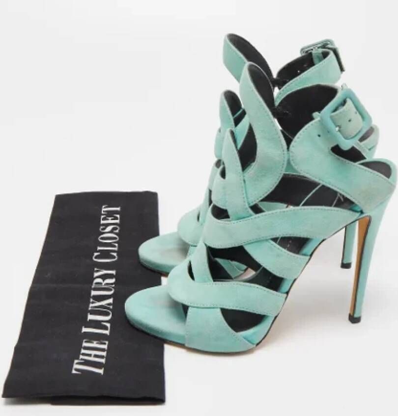 Giuseppe Zanotti Pre-owned Suede sandals Blue Dames