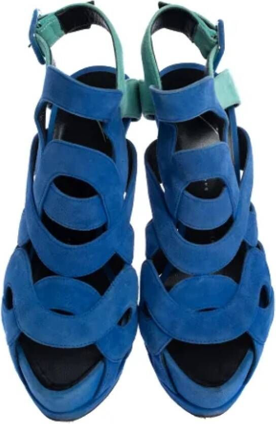 Giuseppe Zanotti Pre-owned Suede sandals Blue Dames