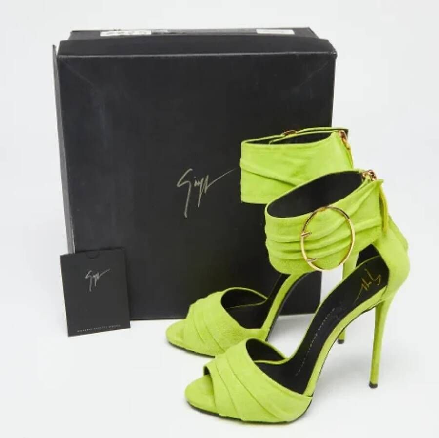 Giuseppe Zanotti Pre-owned Suede sandals Green Dames