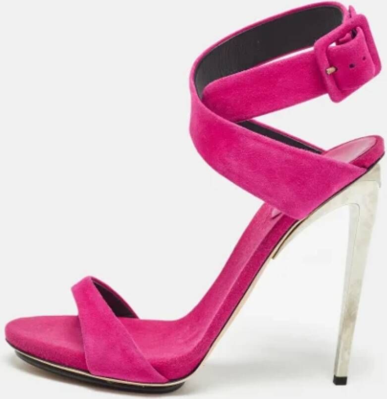 Giuseppe Zanotti Pre-owned Suede sandals Pink Dames