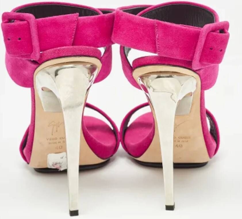 Giuseppe Zanotti Pre-owned Suede sandals Pink Dames