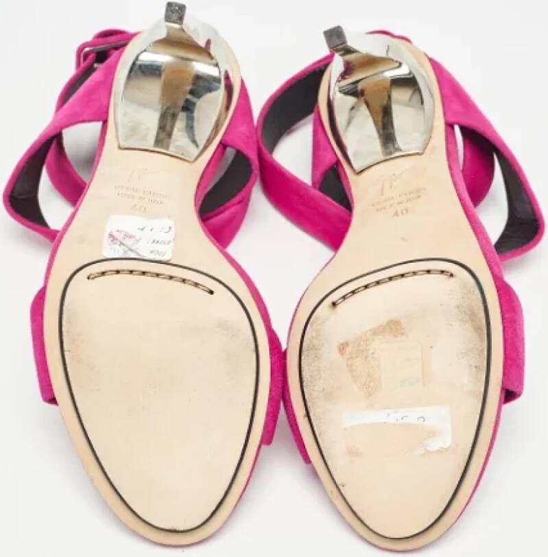 Giuseppe Zanotti Pre-owned Suede sandals Pink Dames