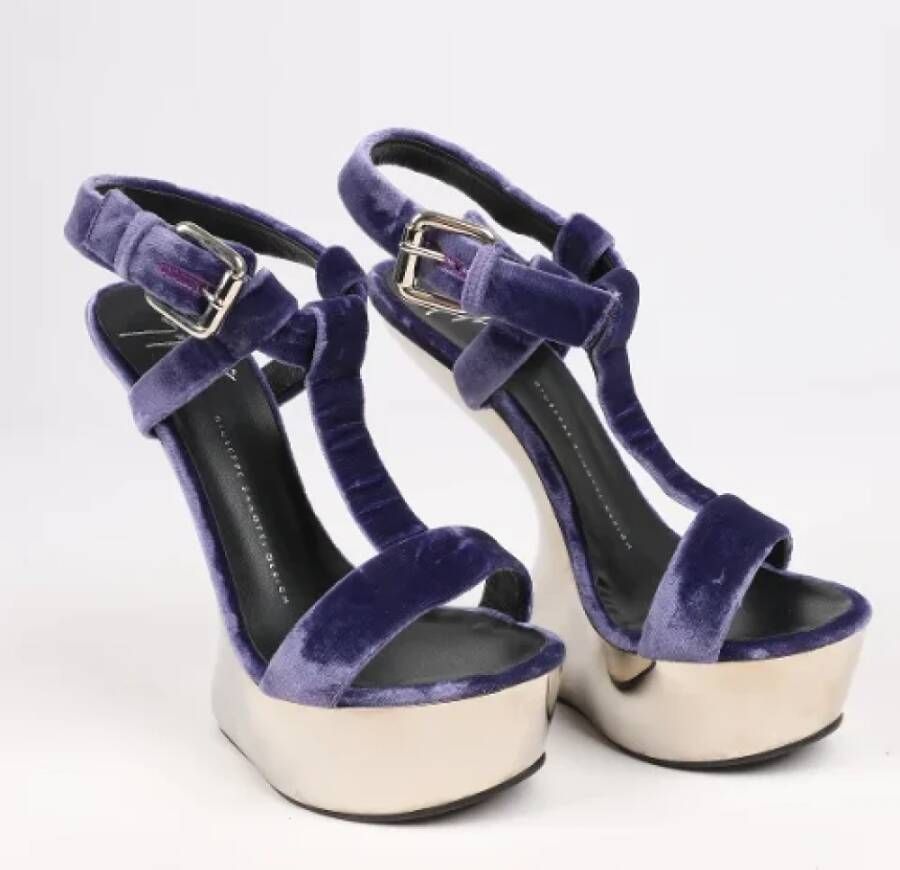 Giuseppe Zanotti Pre-owned Suede sandals Purple Dames