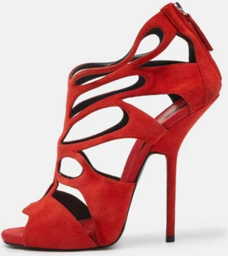 Giuseppe Zanotti Pre-owned Suede sandals Red Dames