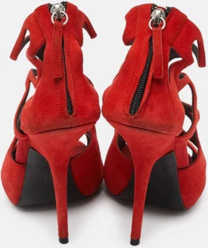 Giuseppe Zanotti Pre-owned Suede sandals Red Dames