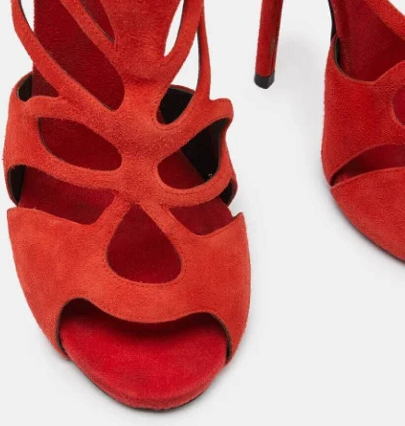 Giuseppe Zanotti Pre-owned Suede sandals Red Dames