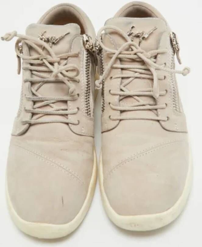 Giuseppe Zanotti Pre-owned Suede sneakers Beige Dames