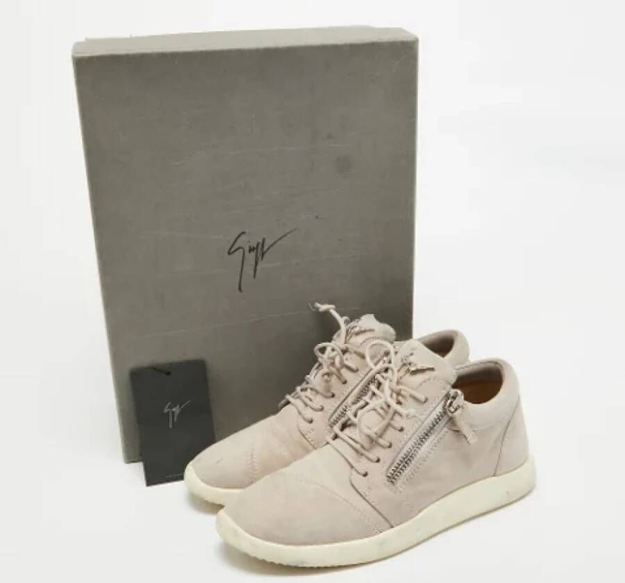 Giuseppe Zanotti Pre-owned Suede sneakers Beige Dames