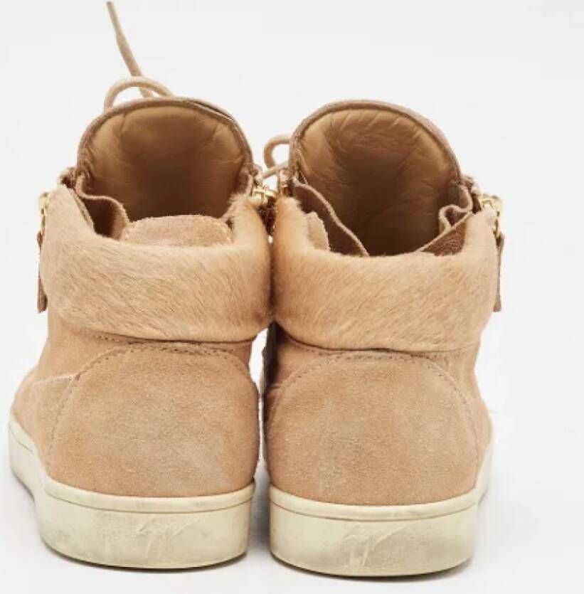 Giuseppe Zanotti Pre-owned Suede sneakers Beige Dames