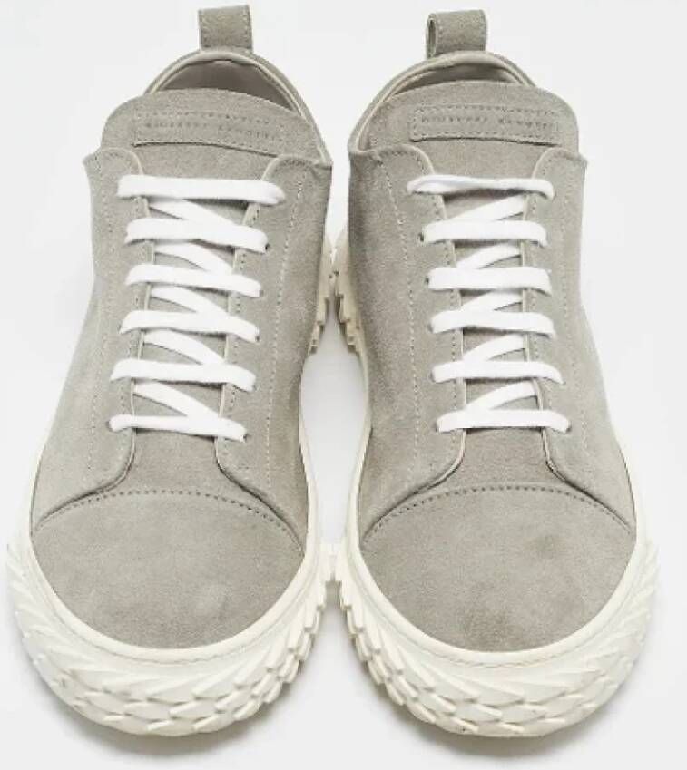 Giuseppe Zanotti Pre-owned Suede sneakers Gray Heren