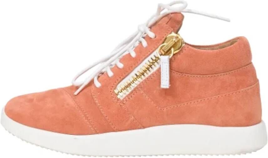 Giuseppe Zanotti Pre-owned Suede sneakers Orange Dames