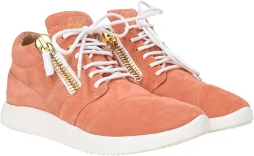 Giuseppe Zanotti Pre-owned Suede sneakers Orange Dames