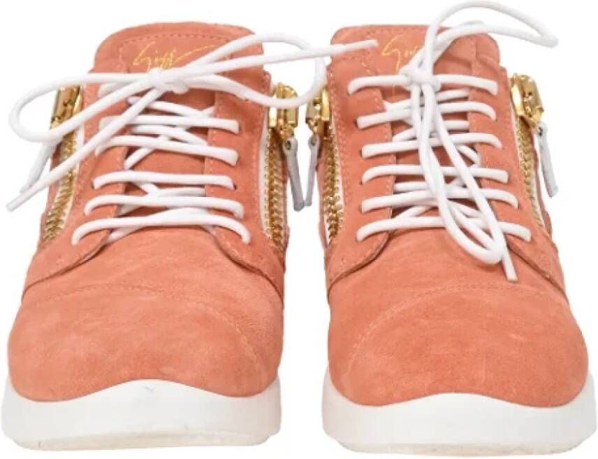 Giuseppe Zanotti Pre-owned Suede sneakers Orange Dames