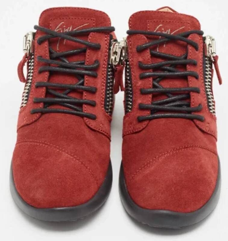 Giuseppe Zanotti Pre-owned Suede sneakers Red Dames