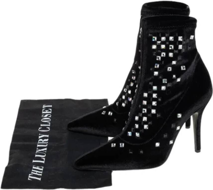 Giuseppe Zanotti Pre-owned Velvet boots Black Dames