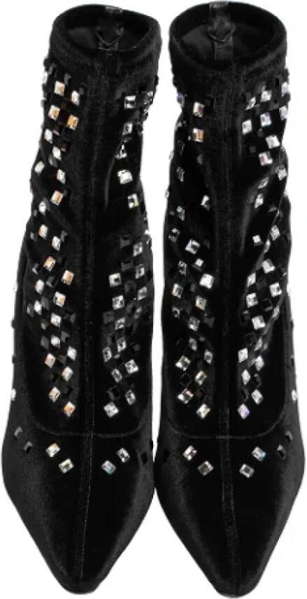 Giuseppe Zanotti Pre-owned Velvet boots Black Dames