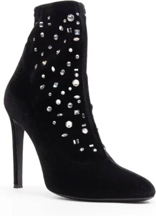 Giuseppe Zanotti Pre-owned Velvet boots Black Dames