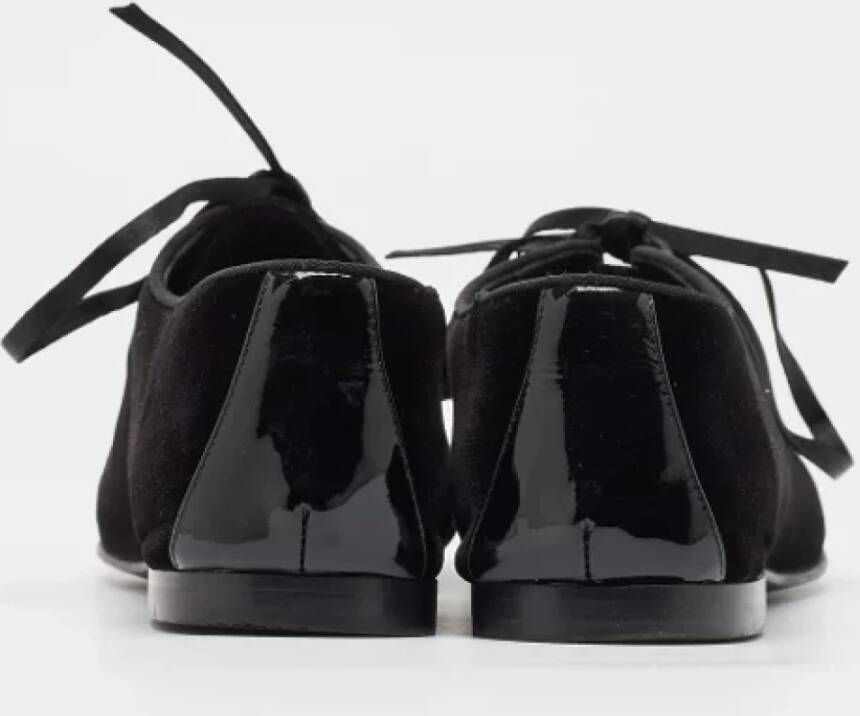 Giuseppe Zanotti Pre-owned Velvet flats Black Dames