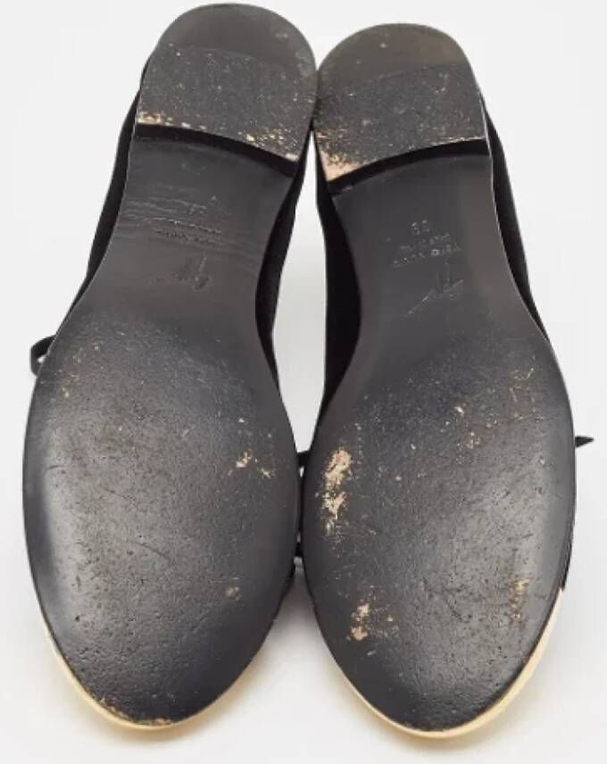 Giuseppe Zanotti Pre-owned Velvet flats Black Dames