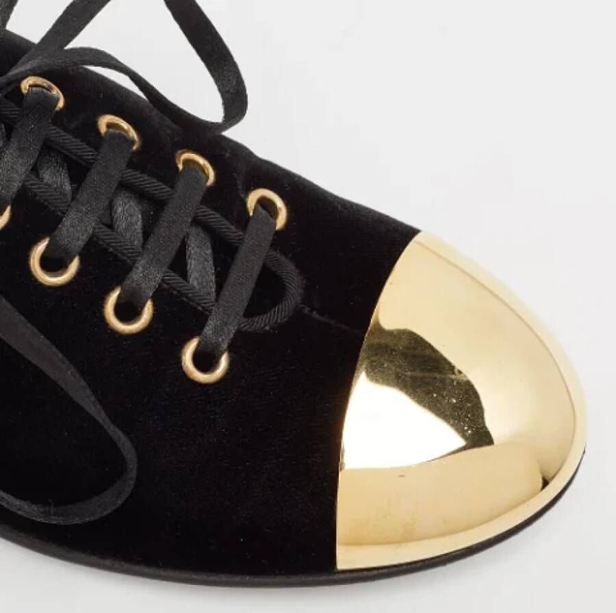 Giuseppe Zanotti Pre-owned Velvet flats Black Dames