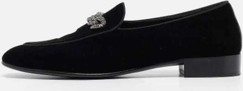 Giuseppe Zanotti Pre-owned Velvet flats Black Heren