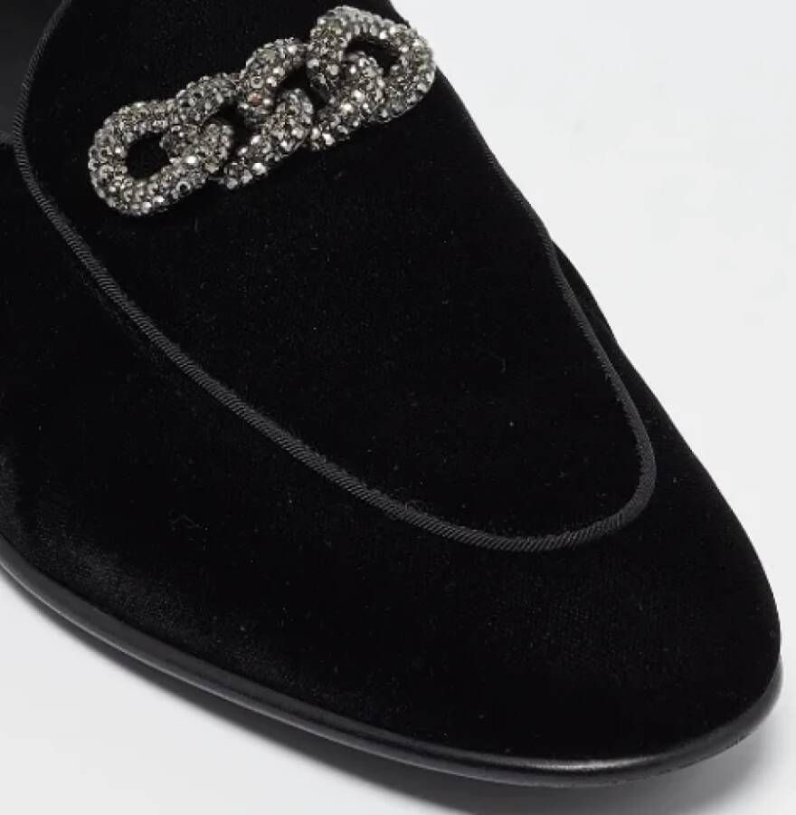 Giuseppe Zanotti Pre-owned Velvet flats Black Heren